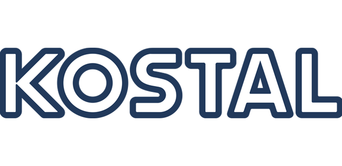 Das Bild zeigt das Logo der Firma Kostal in blauer und weißer Farbe