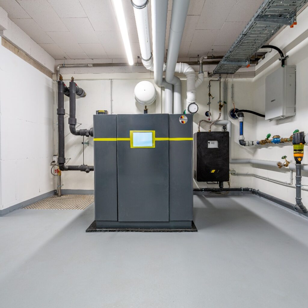 Wärmepumpe im Heizungskeller
